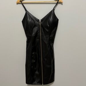 Blashe Black Goth Whimsigoth Biker Zipper Dress Size Medium